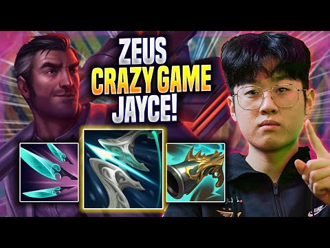 ZEUS CRAZY GAME WITH JAYCE! - T1 Zeus Plays Jayce TOP vs Fiora! | Preseason 2023