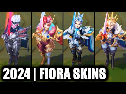 ALL FIORA SKINS SPOTLIGHT 2024 - Battle Queen Fiora Newest Skin | League of Legends