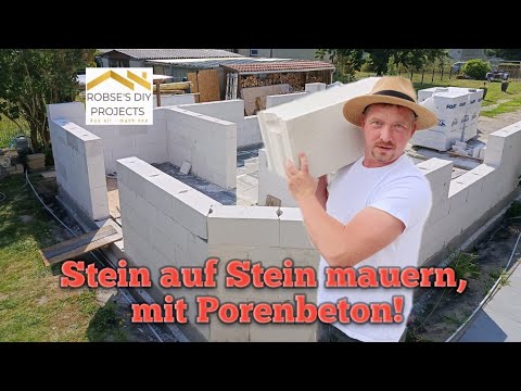 Projekt Garage # 11/ GARAGENWÄNDE mauern mit PORENBETON / Robse's DIY PROJECTS
