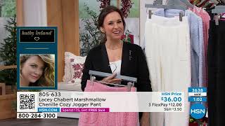 Lacey Chabert Marshmallow Chenille Cozy Jogger Pant
