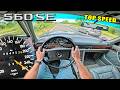 1988 Mercedes Benz 560SE 0 100 100 200 TOP SPEED On AUTOBAHN