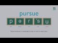 How to pronounce pursue ?