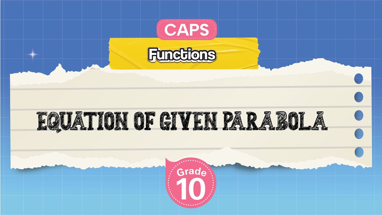 [GRADE 10] Equation of Given Parabola
