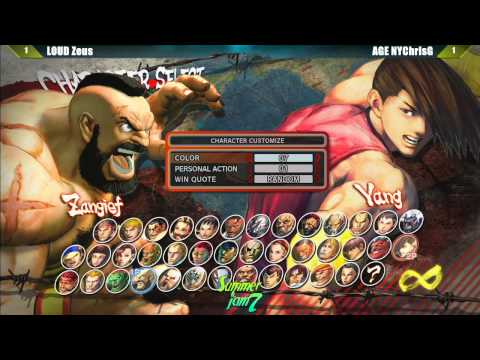 SSF4: AE2012 LOUD Zeus vs AGE NYChrisG - Summer Jam 7 Tournament
