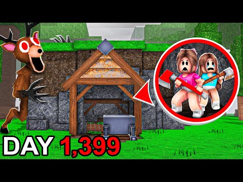 Surviving In A MINESHAFT For 99 Nights In The Forest!