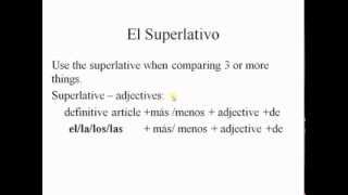 Spanish Superlative