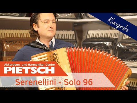 Akkordeon - Serenellini Solo 96 - Massivholz Kirsch - Klangprobe