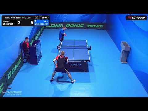 09:55 Denys Shcherbak 3-2 Yurii Shchepanskyi 24.04.2023 TT Euro.Cup Ukraine Star. Table 3