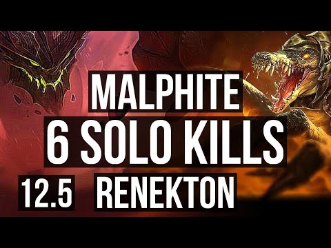 MALPHITE vs RENEKTON (TOP) | 6 solo kills, 7/1/2, 600+ games, 1.0M mastery | BR Grandmaster | 12.5