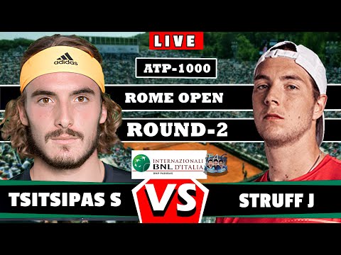 🔴LIVE TSITSIPAS vs STRUFF • ATP Rome 2024 • Round-64
