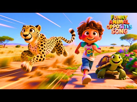 🐘🐭 Funny Animal Opposites Song – BIG vs SMALL, FAST vs SLOW!