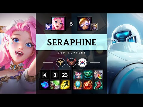 Seraphine Support vs Blitzcrank: Killing spree - KR Grandmaster Patch 14.24