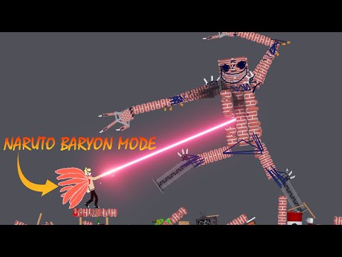 Naruto Baryon Mode vs Brick Golem Fighting - People Playground 1.22.3