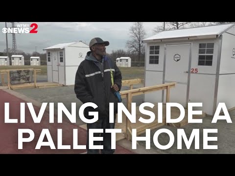 What it’s like living inside a pallet home