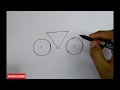 how to draw very easy bicycle for kids _easy drawing tutorial
