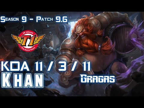 SKT Khan GRAGAS vs KENNEN Top - Patch 9.6 KR Ranked