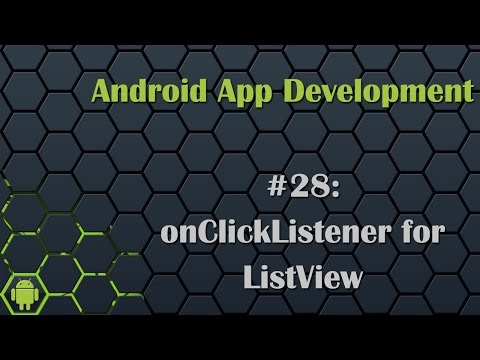 Android App Development Tutorial 28: ListView item onClickListener