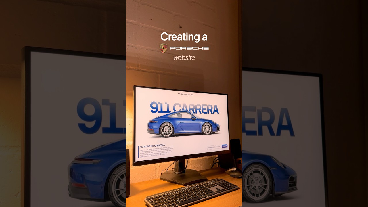 Creating a Porsche website concept