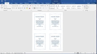 4 Flyers On One Page in Word: How to Create 4 Flyers on 1 Page in Word