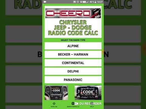 RADIO CODE for CHRYSLER JEEP