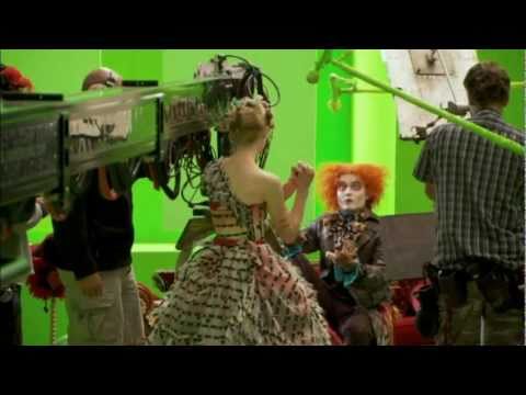 Johnny Depp changing into The Mad Hatter