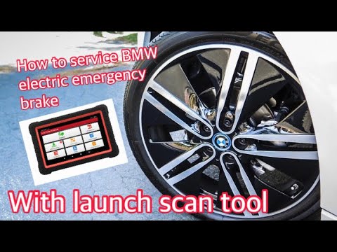 How to service BMW rear brakes with electronic emergency brake calipers using Launch scan tool