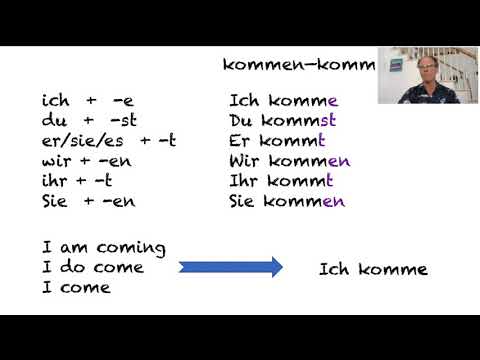 German Verb Conjugation: kommen, wohnen und heißen