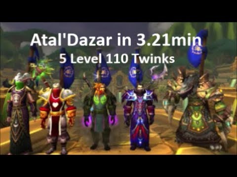 Atal'Dazar Speedrun in 3.21min (World Record) by 5 Level 110 Twinks