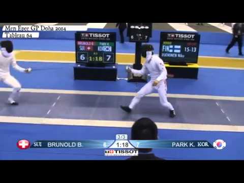 BRUNOLD Bruce SUI vs PARK Kyoungdoo KOR   Doha GP L64   Dec 6, 2014