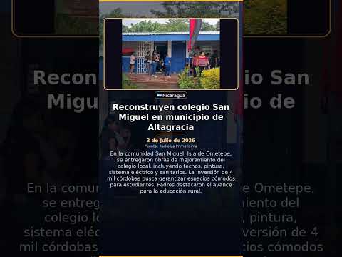 Reconstruyen colegio San Miguel en municipio de Altagracia