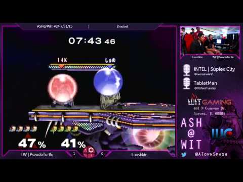 TW | PseudoTurtle (Ganon) vs. Looshkin (Ganon) - Melee Bracket ASH@WIT #24 7/31/15