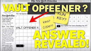 Vault Opener NYT Crossword Clue Explained All Possible Answers & Meanings