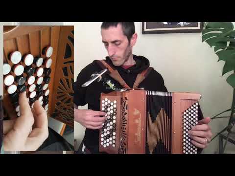 Learn The Mountain Road reel - played slowly, then faster on a Saltarelle Bourroche CBA