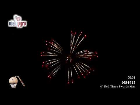 NS4913 - Red Three Swords Man