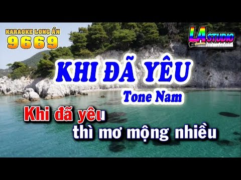 Karaoke - Khi Đã Yêu | Tone Nam | Nhạc sống trước 1975 | Beat Keyboard Long Ẩn