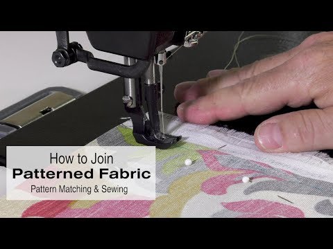 How to join patterned furnishing fabric