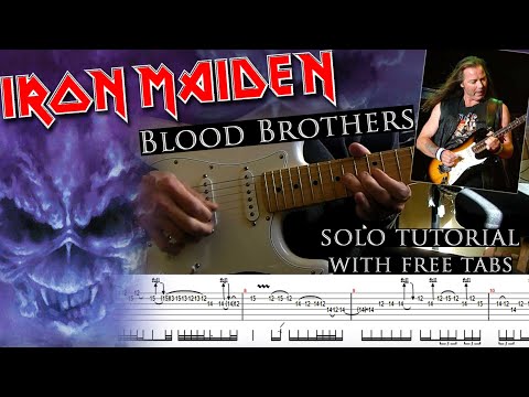 Iron Maiden - Blood Brothers Dave Murray's solo lesson (with tablatures and backing tracks)
