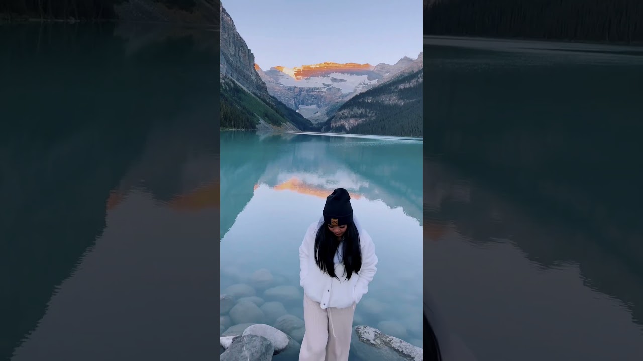 Sunrise or sunset? 🥶 #banff #banffcanada #alberta