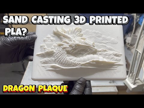 Turning 3D Print into Aluminium Bronze - Sand Casting a Dragon Plaque - Molten Metal - Let's Cook!