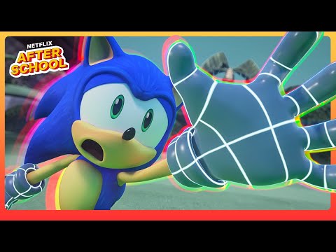 GIANT Doctor Eggman Prismatic Titan Takedown! 💥 Sonic Prime | Netflix Family