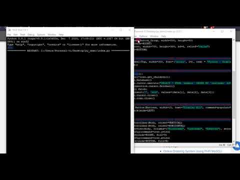 How to Display SQLite3 Data In TreeView in Python Tutorial Demo