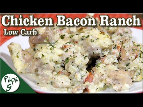 Chicken Bacon Ranch Casserole with Pepper Jack Cheese...