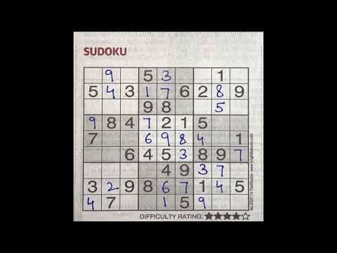The Hindu Sudoku Solution | 20/08/21 | 4 Star