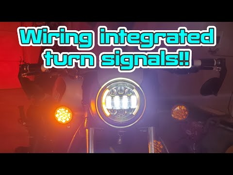 How to wire a headlight with integrated turn signals on the Indian Scout Bobber