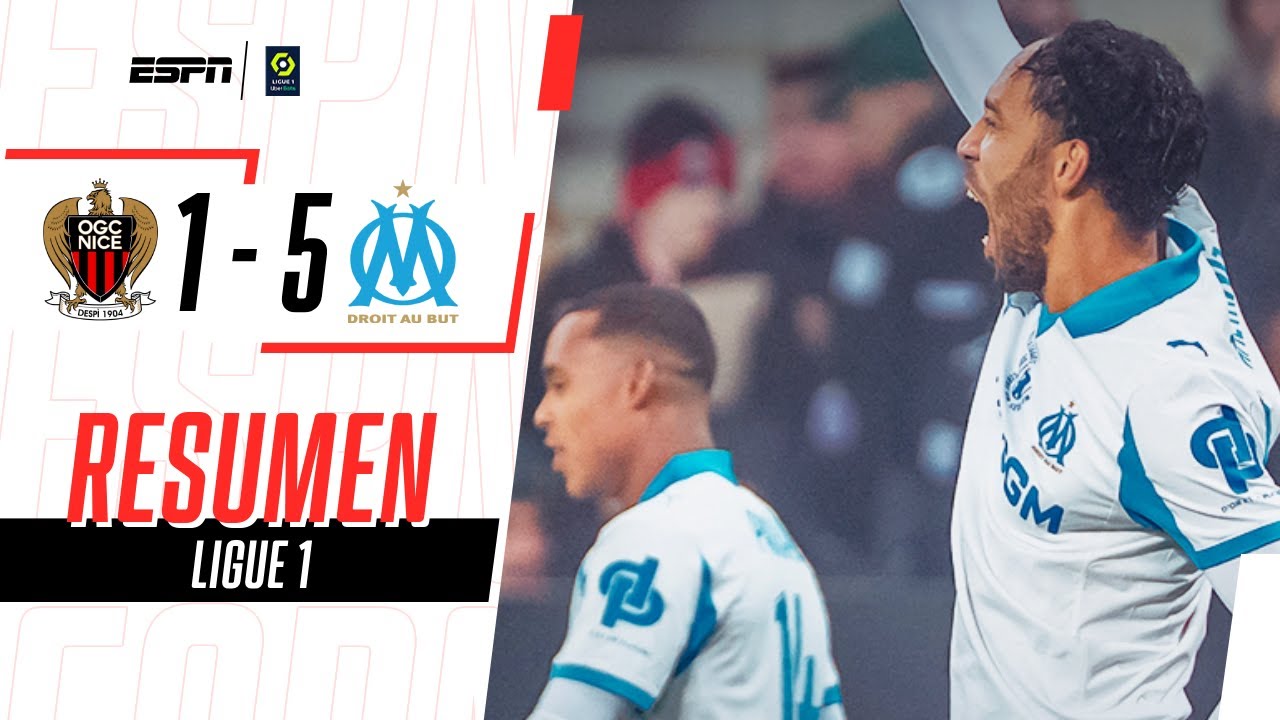 ASISTENCIA DE BALERDI Y GOLEADA DEL LÍDER MARSELLA | Niza 1-5 Marsella | RESUMEN