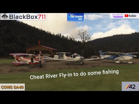 MSFS2024 - COWS DA40 | Cheat River Fly-In to go fishing | //42
