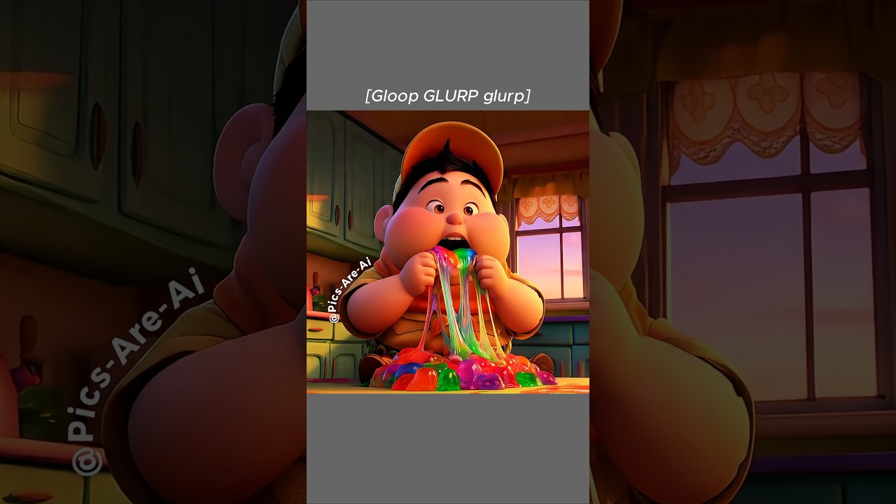 Russell Eats Special Unique Jelly!🪼😋 [Ai Edition] #shorts #funny #memes