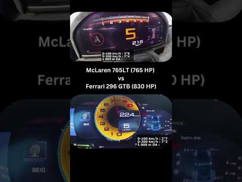 Thumbnail for Mclaren 765LT vs Ferrari 296 GTB #streetracing #topspeed #italy #italiancars #supercars #germancars by Ferrari 296