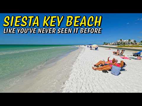 Walking in Siesta Key | Full Tour from Village to Beach 4K