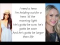 Glee - Holding Out For A Hero Lyrics